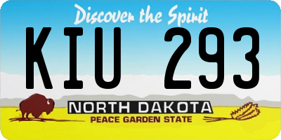 ND license plate KIU293