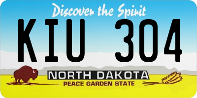 ND license plate KIU304