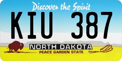 ND license plate KIU387
