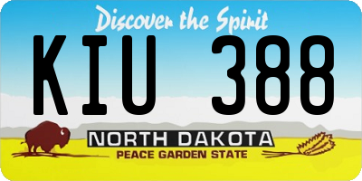 ND license plate KIU388