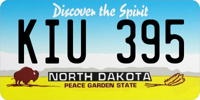 ND license plate KIU395
