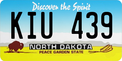 ND license plate KIU439