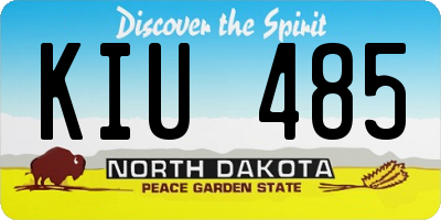 ND license plate KIU485