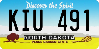 ND license plate KIU491