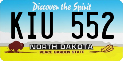 ND license plate KIU552