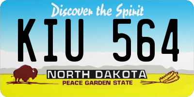 ND license plate KIU564