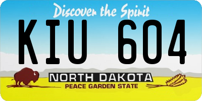 ND license plate KIU604