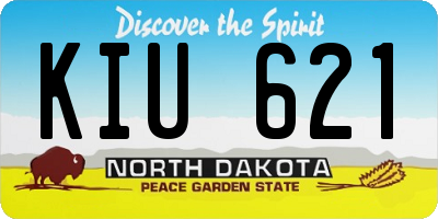 ND license plate KIU621