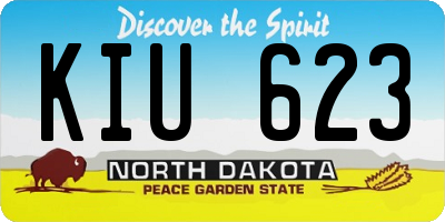 ND license plate KIU623