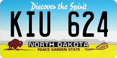 ND license plate KIU624