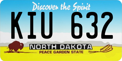ND license plate KIU632