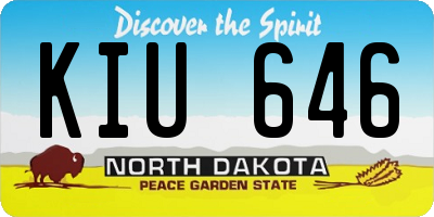 ND license plate KIU646