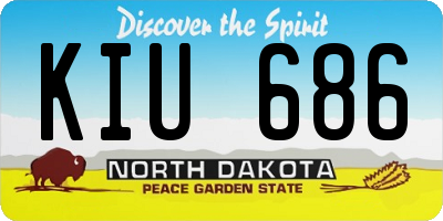 ND license plate KIU686