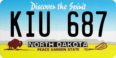ND license plate KIU687