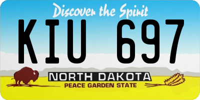 ND license plate KIU697
