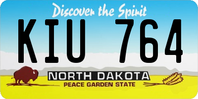 ND license plate KIU764