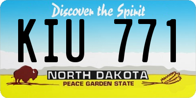 ND license plate KIU771