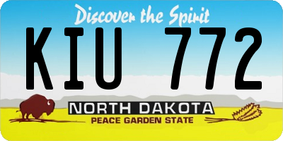 ND license plate KIU772