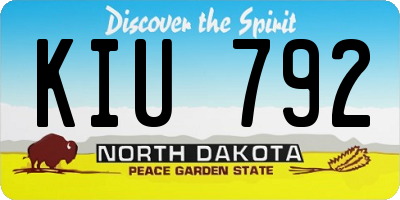 ND license plate KIU792
