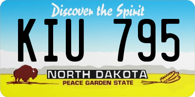 ND license plate KIU795