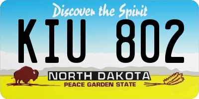 ND license plate KIU802
