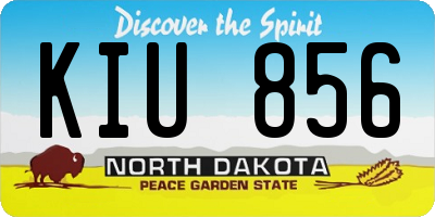 ND license plate KIU856