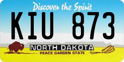 ND license plate KIU873