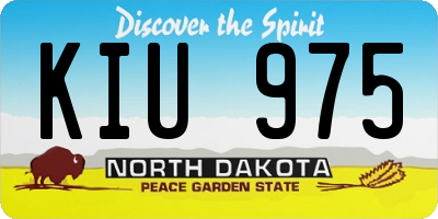 ND license plate KIU975
