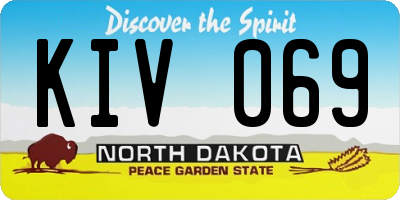 ND license plate KIV069