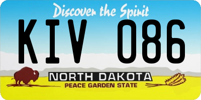 ND license plate KIV086