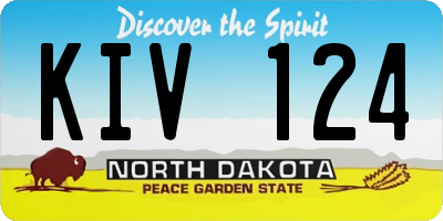 ND license plate KIV124