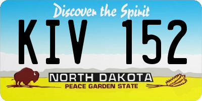 ND license plate KIV152