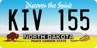 ND license plate KIV155