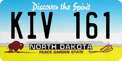 ND license plate KIV161