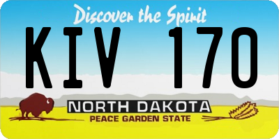 ND license plate KIV170