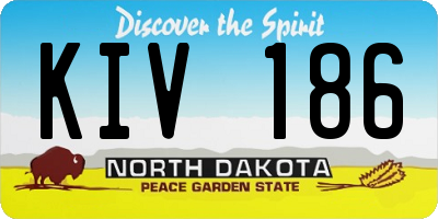 ND license plate KIV186