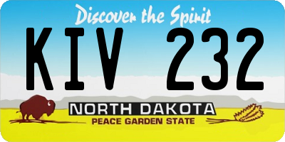 ND license plate KIV232
