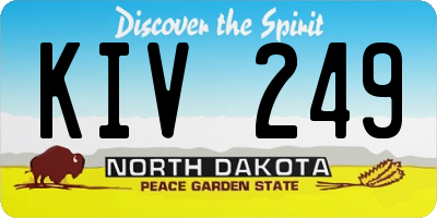 ND license plate KIV249