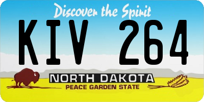 ND license plate KIV264