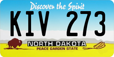 ND license plate KIV273