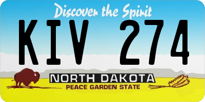 ND license plate KIV274