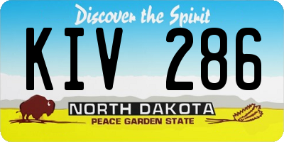 ND license plate KIV286