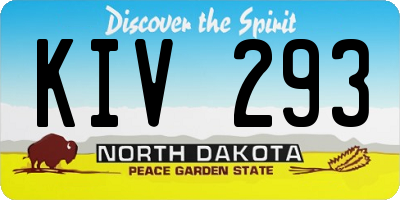 ND license plate KIV293