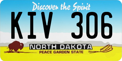 ND license plate KIV306