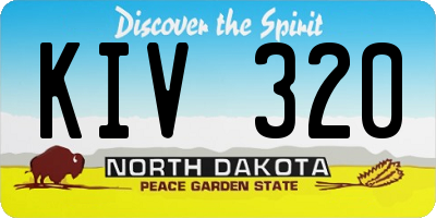 ND license plate KIV320
