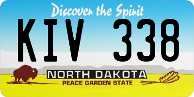 ND license plate KIV338