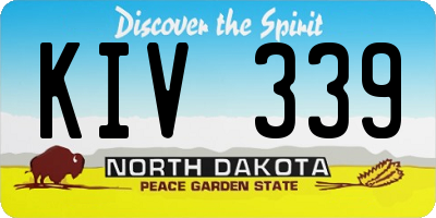 ND license plate KIV339