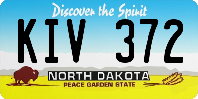 ND license plate KIV372