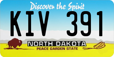 ND license plate KIV391