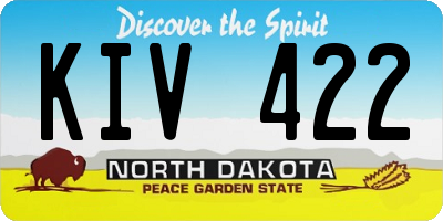 ND license plate KIV422